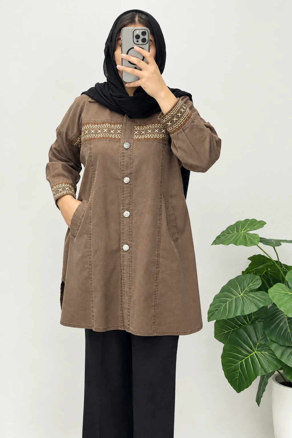 مانتو کتان روشنک